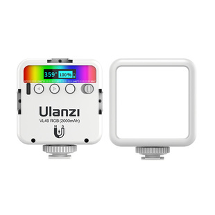Ulanzi优篮子 VL49RGB迷你便携摄影补光灯拍照直播手机自拍相机单反摄影灯室内小型口袋豆腐便携式led打光灯