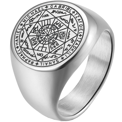 芒星嘻哈风欧美单身潮人钛钢戒指