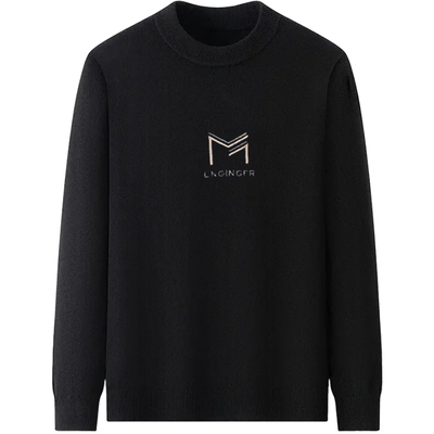 啄木鸟冬季加绒圆领保暖休闲毛衣