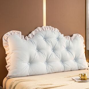 1米8床头软包靠背高级感1米5床的套罩带海绵靠垫木头铁艺万能加厚