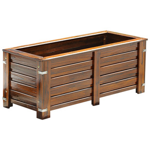 防腐木花箱种植箱户外庭院长方形实木花盆室外花坛专用阳台种菜盆