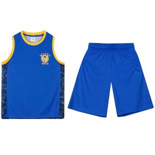 安踏夏季儿童篮球服套装2026年男大童速干透气比赛训练服印号球衣