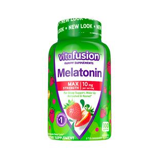 vitafusion褪黑素sleepwell睡眠糖10mg退黑素软糖100粒