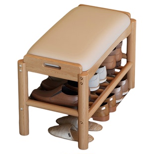 实木换鞋凳入户门口窄小鞋柜坐凳一体进门玄关软包穿鞋凳2026新款