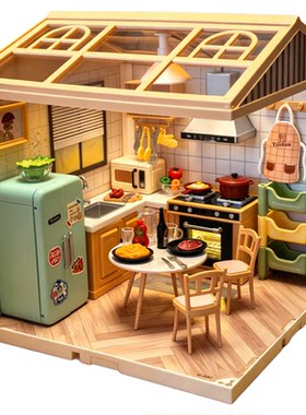 超级世界厨房diy小屋拼装积木