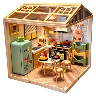 超级世界厨房diy小屋拼装积木