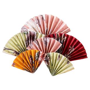 国潮风烘焙蛋糕装饰插件中式古风扇子摆件生日派对甜品台装扮插件