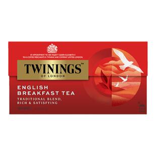 TWININGS川宁英式早餐红茶25片装进口袋泡茶自制阿萨姆奶茶下午茶
