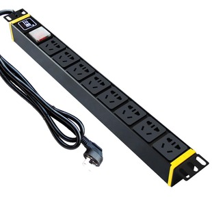 三拓 TS.8008机柜PDU电源插座10A输入8位10a输出2500W开关模块 工业插排金属电源新国标大功率接线板机架式