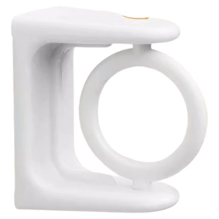 360旋转挂环升级圆环挂杆托毛巾杆粘钩免打孔窗帘浴帘杆托架支架