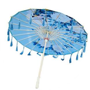 防雨防晒流苏伞飘带舞蹈演出绸布伞装饰古风女古典油纸汉服伞雨伞