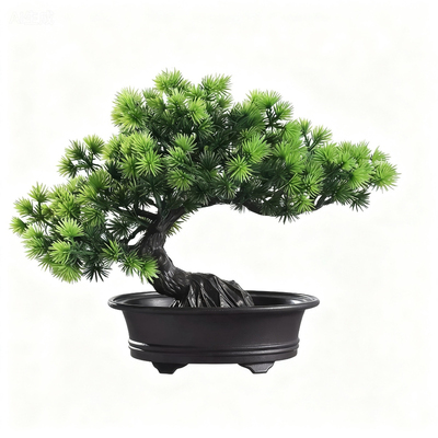 仿真植物盆栽双层迎客松盆景