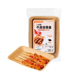 特美居一次性盘子加厚材质无漂白处理耐热不漏油盘体加身烧烤露营