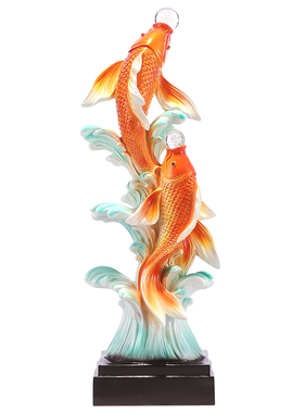 年年有余鱼摆件乔迁礼品落地