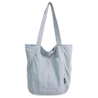 2025布包轻便托特包新款简约通勤大容量双肩防水折叠外套白色尼龙