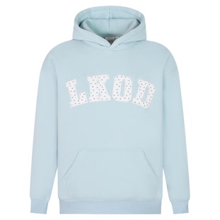 LKOD2025秋冬新款字母连帽加绒卫衣潮牌女帽衫美式外套