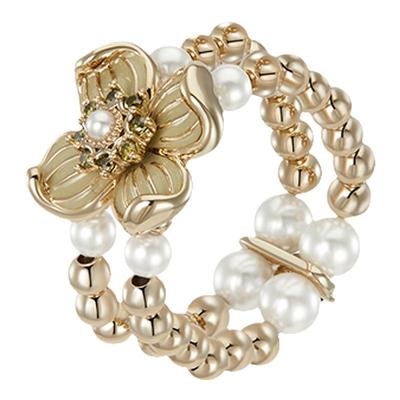 Riotlily艾特里里浮花梦影戒指珍珠双面设计多层串珠新年女款