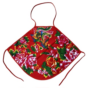 乌镇蓝花布成人肚兜套装复古民族风年会秧歌小品二人转红色演出服