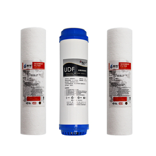 净水器前置滤芯10寸三级过滤初级5微米PP棉1um颗粒活性炭通用套装