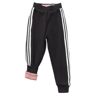 女童运动裤宽松加绒加厚外穿裤子儿童保暖裤冬季学生校服神器棉裤