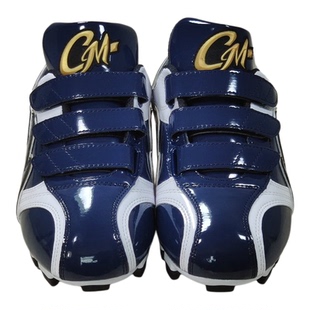 现货！经典的藏青兰色棒垒球场地胶钉比赛鞋！