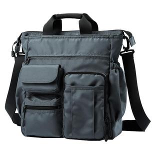 新款商务单肩斜挎包男士多功能手提包通勤包多口袋出差公文包背包