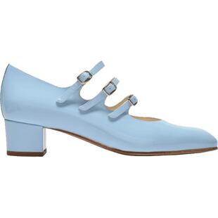 【粉丝专享】Carel Kina 经典亮面皮质玛丽珍鞋赫本粗跟浅口单鞋