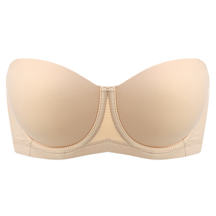 华尚慕艺无肩带大码内衣女聚拢防滑抹胸隐形文胸薄款无痕婚纱吊带