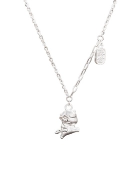 足银S999旋转木马项链女