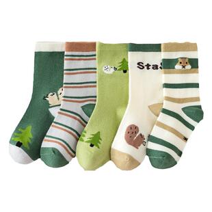 男童袜子秋冬款纯棉长筒棉袜儿童抗起球男孩宝宝中筒冬季加厚童袜