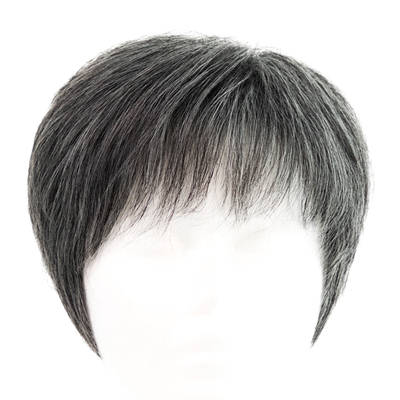 老人花白短发光头夏季薄款假发套