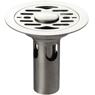 11cm不锈钢地漏防臭防虫地漏芯洗衣机下水圆形两用地漏110管专用