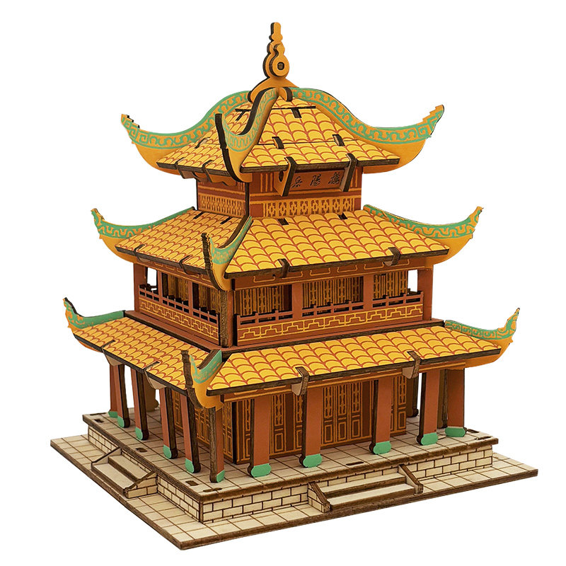 岳阳楼模型地方三大3d立体拼图