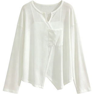 现代舞服装古典舞形体长袖上衣女飘逸白色衬衫中国舞练功服可日常