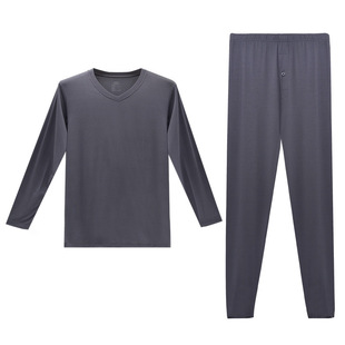 小护士秋衣秋裤套装男女士薄款莫代尔保暖内衣大码内穿打底棉毛衫