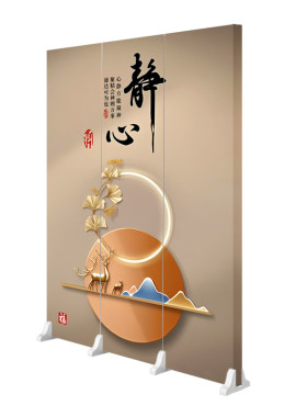 新中式屏风隔断客厅玄关卧室床