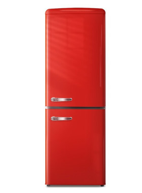 金松 BCD-203R 时尚冷藏加冷冻办公室双门家用客厅彩色复古冰箱