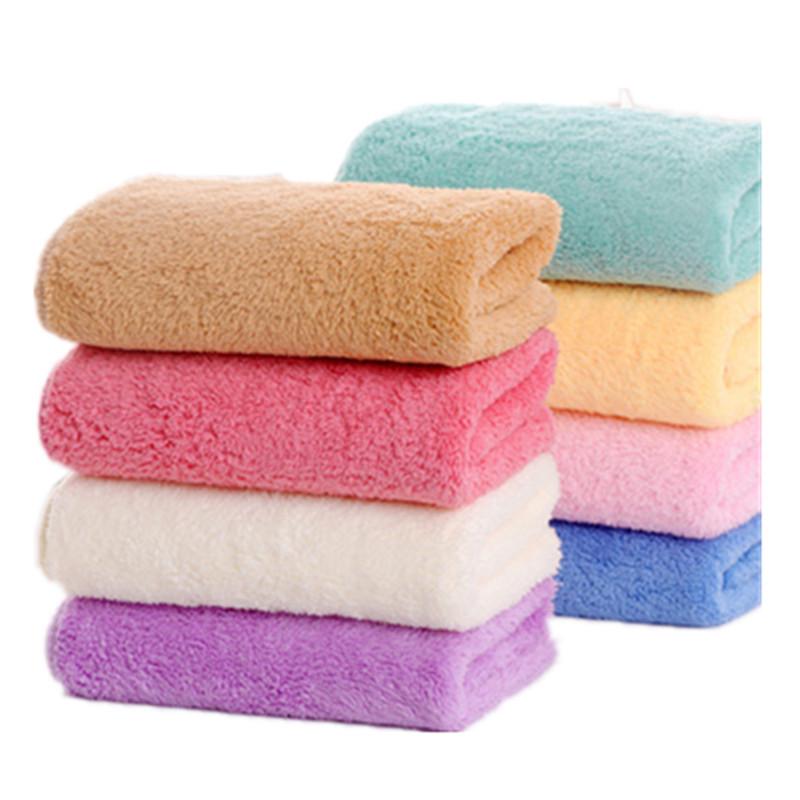 珊瑚绒毛巾4条装美容院专用长毛洗脸包头加厚超吸水不掉毛干发巾