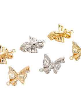 祢饰妮铜镀真金蝴蝶结毛衣链卡扣