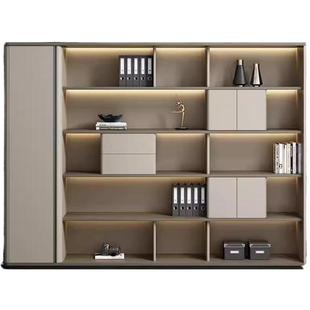 办公室文件柜木质资料柜收纳柜储物柜靠墙落地柜多层置物柜简约