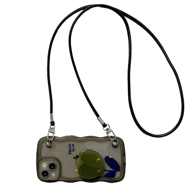 郁金香支架斜跨挂绳手机壳