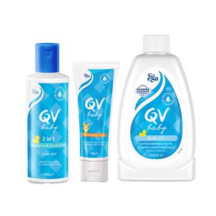 【新生儿洗护套装】Ego QV小老虎润肤乳+沐浴油+头皮滋养露组合
