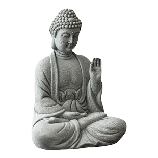 青砂石佛像摆件微景观鱼缸造景假山盆景客厅禅意茶桌面石头小坐佛