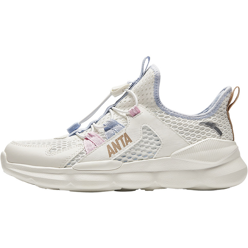 安踏儿童一脚蹬女童凉鞋2026年夏季新款防滑网面轻便透气运动鞋子