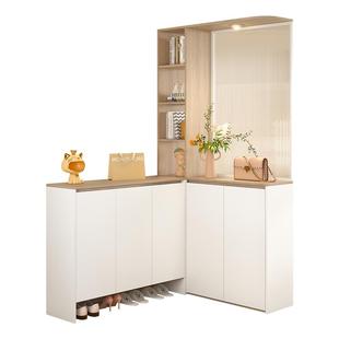 入户转角玄关柜鞋柜一体靠墙隔断柜屏风柜门厅客厅拐角储物柜W25