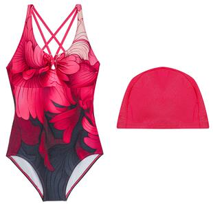 爱慕25夏花颜泳装女士海边沙滩温泉性感连体泳衣AM68A901