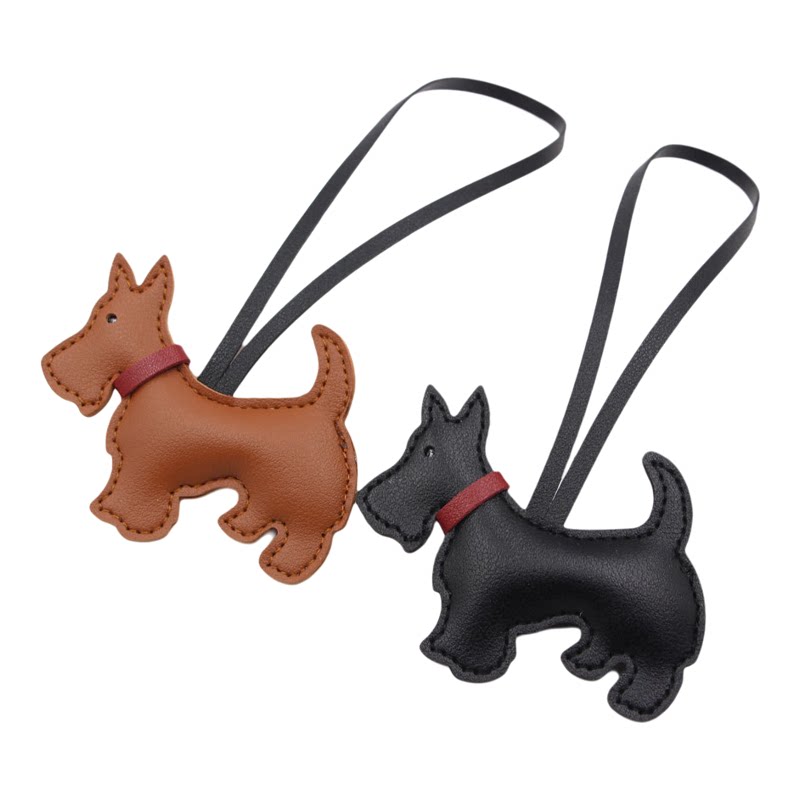 苏格兰梗犬皮革挂件小服饰箱包挂