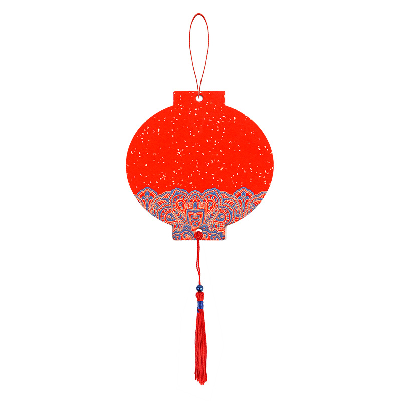 加厚手写福字的宫廷福卡挂件新款空白蜡染宣纸红纸春联新年中国结