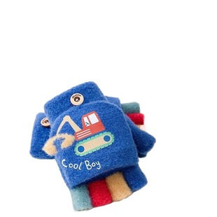 儿童宝宝手套保暖男孩冬天幼儿小童2岁3岁三岁秋冬季男童半指翻盖