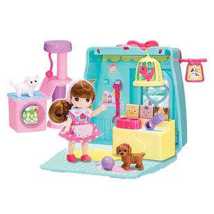 mimiworld迷你玫美娃娃玩具美发店宠物店女孩玩具过家家新年礼物